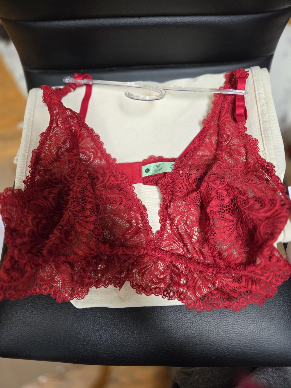 Honeydew Intimates Ruby Red Lace Bralette - XL